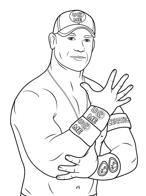 John Cena Coloring Pages for All Students | Educative Printable John Cena Birthday, Wwe Coloring Pages, Wwe Jeff Hardy, Wwe Party, Famous Wrestlers, Batista Wwe, Sports Coloring Pages, Superhero Coloring Pages, Superhero Coloring