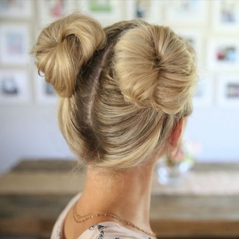 Here are 3 different options on how to do Double Buns/Space Buns, which I am currently wearing.  The full tutorial is linked in my profile. Princess Leia Hair, Cute Bun Hairstyles, High Bun Hairstyles, Double Buns, Chignon Bun, Chignon Hair, Space Buns, Hair Knot, Messy Bun Hairstyles