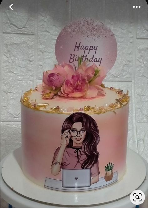 Cake Design For Women Birthday, Elegant Cakes Birthday For Women, Lady Cake Design, Cake Designs Birthday Women, Simple Fondant Cake, 40th Birthday Cake Ideas, Birthday Cake For Women Elegant, Lady Cake, Cake For Mom