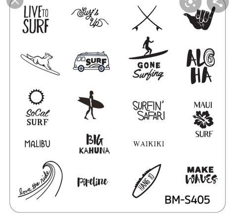 Luau Tiki Bar, Aloha Tattoo, Surfer Tattoo, Square Nail Art, Hawaii Tattoos, Surf Tattoo, Minimalistic Tattoo Ideas, Surf Stickers, Minimalistic Tattoo