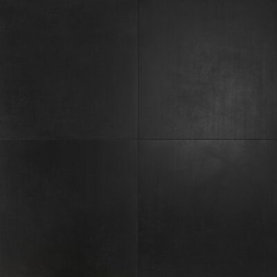 Ivy Hill Tile Stria 24" x 24" Porcelain Wall and Floor Tile | Wayfair Black Tiles Texture Seamless, Artmore Tile, Black Tile Bathrooms, Black Ceramic Tiles, Mod House, Affordable Tile, Black Floor Tiles, Interior Detailing, Matte Porcelain Tile