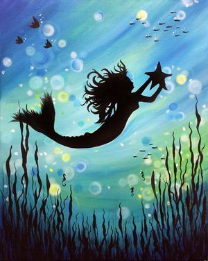 Sapphire (An 8 year old’s first story) – Jessica Marie Baumgartner Art Geisha, Cute Easy Paintings, Theme Tattoo, Mermaid Painting, Silhouette Painting, Cartoon Painting, Simple Cartoon, Night Painting, Beginner Painting