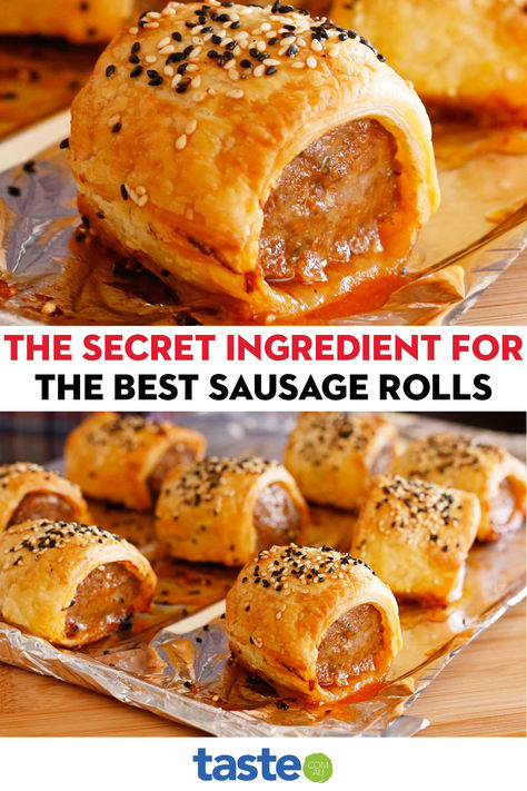 It's what the trendy bakeries don't want you to know. How To Make Sausage Rolls Puff Pastries, South African Sausage Rolls, Sausage Roll Recipes Homemade, Puff Pastry Sausage Rolls Easy Recipes, Easy Sausage Rolls Recipe, Sausage Rolls Recipe Easy, Pastry Savoury Recipes, English Sausage Rolls, Sausage Roll Pastry