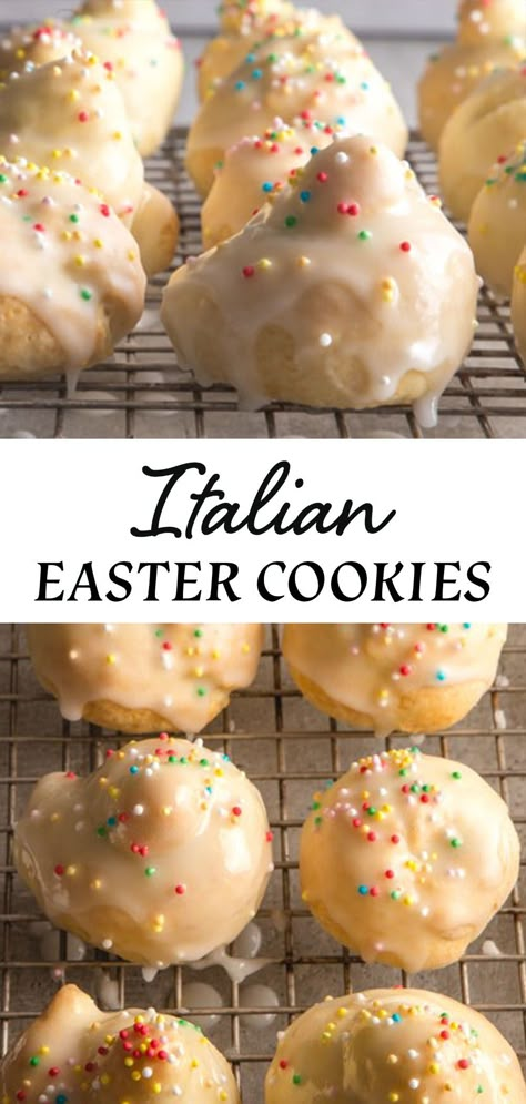 Italian Easter Cookies, Easy Dough, Cookies Italian, Italian Easter, Easter Snacks, Easter Sweets, Easter Desserts Recipes, Spring Cookies, Easter Baking