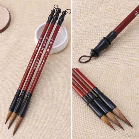 Calligraphy Brush Pen, Chinese Calligraphy Brush, Calligraphy Markers, Wolf Hair, China Traditional, Calligraphy Set, Ceramic Tools, Painting Brushes, Props Art