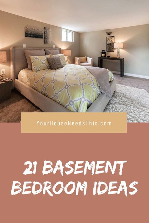 You’re looking to create a bedroom in the basement, whether you like it or not. Sure, it’s going to be more chilly than the rest of the house, but for a bedroom that could be a good thing.... #homedecor #bedroomodeas #basement #basementideas Bedroom Ideas In Basement, Bedrooms In The Basement, Bedrooms In Basement Ideas, Basement Bedroom With Ensuite, Basement Apartment Bedroom Ideas, Basement Bedrooms No Windows, Creating Bedroom In Basement, Converting Basement To Bedroom, Basement Bedroom Addition