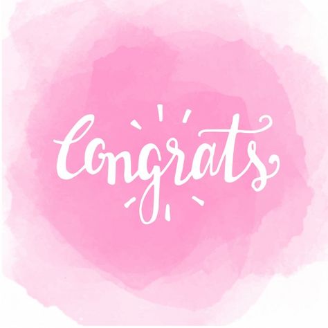 Watercolor congratulations design | Free Vector #Freepik #freevector #background #watercolor #texture #badge Congratulations Design, Congratulations Pictures, Congrats Quotes, Congratulations Images, Congratulations Wishes, Congratulations Quotes, Photography Business Ideas, Cupcake Toppers Free, Message Wallpaper