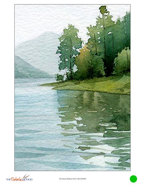 Watercolour Landscape, Watercolor Water, Watercolor Landscapes, Watercolour Inspiration, 수채화 그림, Watercolor Landscape Paintings, Watercolor Art Lessons, Watercolor Trees, Watercolor Ideas