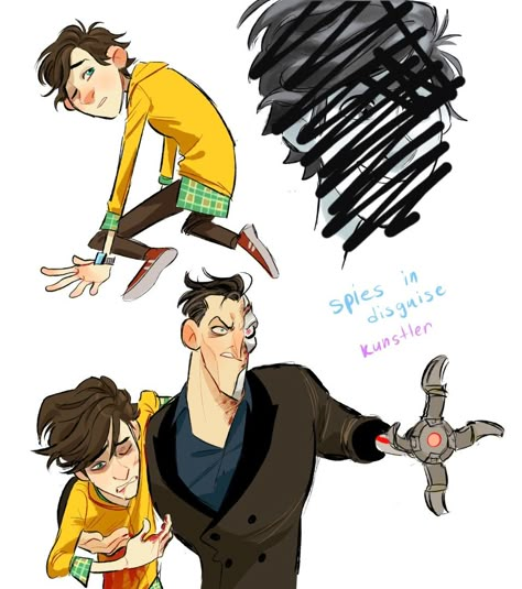 Spies In Disguise Fanart, Minions Minions, Disguise Art, Batman Vs Joker, Minions Despicable Me, Cute Girl Outfits, Cartoon Games, Peter Parker, Light Of My Life