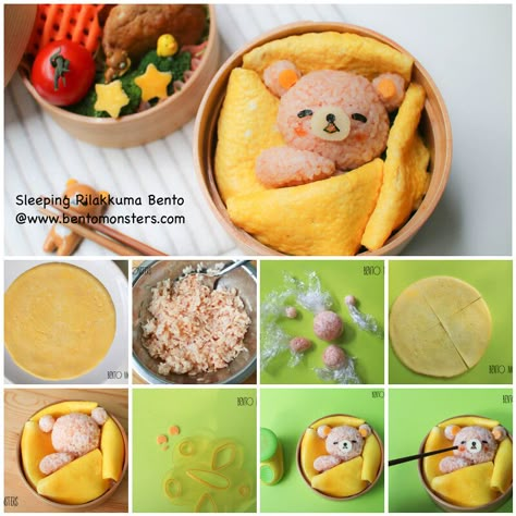 Rilakkuma Bento, Bento Box Lunch For Kids, Kids Lunch Box Meals, Bento Box Recipes, Bento Kids, Japanese Food Art, Japanese Food Bento, Kawaii Bento, Kids Bento