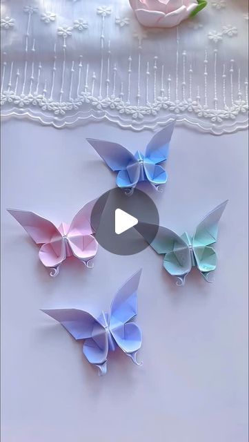 paper crafts creator on Instagram: "you can't resist folding this beautiful butterfly with a simple origami technique

#butterflyorigami #origamitutorial #simplefolding #handmadeorigami #creativefolding #papercrafts #easyorigami #diybutterfly #kidscrafts #funwithpaper" Simple Origami, Origami Techniques, Origami Butterfly, Diy Butterfly, 3d Butterflies, Origami Tutorial, Origami Easy, Paper Projects, Beautiful Butterflies