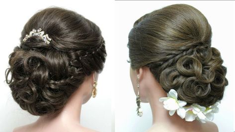 Today I uploaded for you tutorial with 2 beautiful wedding hairstyles for long hair. Look on the wedding day any girl wants not only beautiful and elegant, b... Bridal Updo Tutorial, Wedding Updo Tutorial, Juda Hairstyle, Easy Braided Updo, Hair Rhinestone, Updo Hairstyles Tutorials, Messy Hair Updo, Hair Updos Tutorials, Braid Videos