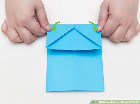 DIY: Make an Origami Wallet Step 6 Origami Wallet Tutorial, Wallet Origami, Origami Card, Origami Wallet, Widows Mite, Origami Cards, Origami Step By Step, Switzerland Vacation, Simple Wallet