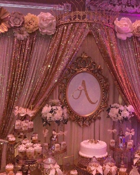 Pink Quince Theme, Rose Gold Quinceanera Dresses, Quince Centerpieces, 15 Party Ideas Quinceanera, Rose Gold Quince, Rose Gold Quinceanera, Quince Decor, Sweet 15 Party Ideas Quinceanera, Sweet 15 Party Ideas