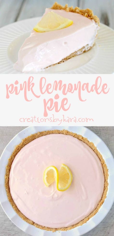 Strawberry Lemonade Pie, Strawberry Lemon Pie, Lemonade Pie Recipe, Pink Lemonade Pie, Divine Recipes, Easy Lemonade, Summer Pie Recipes, Easy Lemonade Recipe, Pink Lemonade Recipes