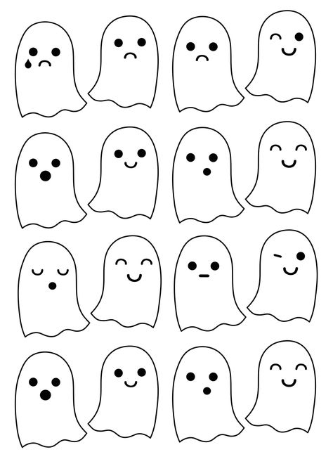 free printable pattern | lasten | lapset | syksy | halloween | kummitus | aave | haamu | idea | askartelu | kädentaidot | käsityöt | tulostettava | paperi | koti | leikki | DIY | ideas | kids | children | crafts | autumn | ghost | home | Pikku Kakkonen #halloweendecoration #halloweenideas #halloweencostume Macaroon Template, Piping Templates, Black Cat Skeleton, Autumn Ghost, Ghost Template, Royal Icing Templates, Macaron Template, Imprimibles Halloween, Spider Pumpkin