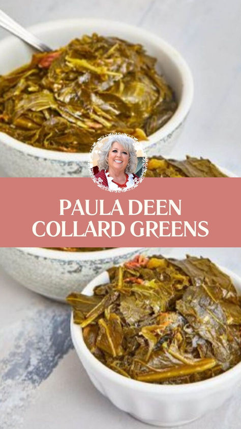 Paula Deen Collard Greens Paula Dean Collards, Collard Greens And Chicken, Collard Greens With Neck Bones, Collard Greens Ham Hock Recipe, Slow Cooker Collard Greens Ham Hock, Paula Deen Collard Greens Recipe, Crockpot Greens Collard Southern Style, Collards In Crockpot, Collards Greens Recipe Southern