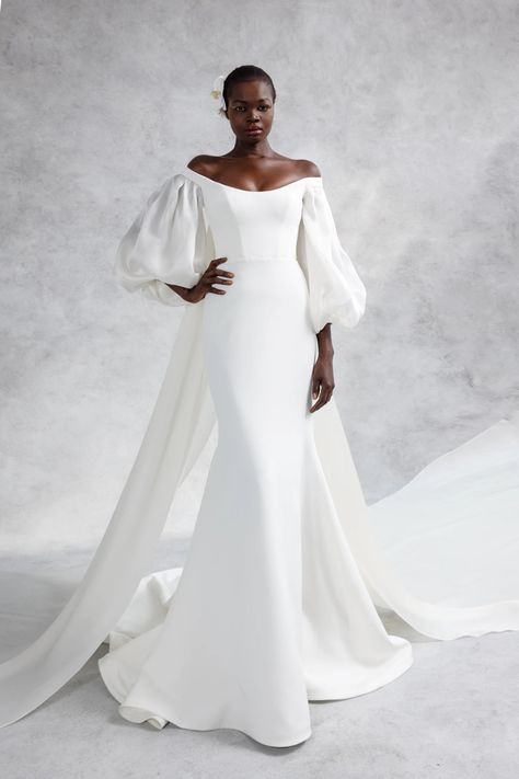 Romona Keveza Bridal, Romona Keveza Wedding Dresses, Romona Keveza, Black Brides, White Bridal Dresses, White Wedding Dress, Bridal Fashion Week, Mermaid Evening Dresses, Evening Wedding