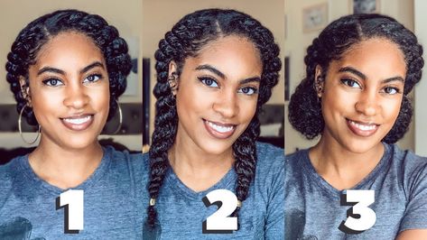 Two Twists On Natural Hair, Flat Twist Crown Natural Hair, Chunky Flat Twist, Natural Flat Twist Hairstyles Protective Styles, Two Twist Natural Hair, Two Flat Twist Hairstyles, Protective Style For Curly Hair, At Home Protective Hairstyles, Easy Protective Styles For Curly Hair