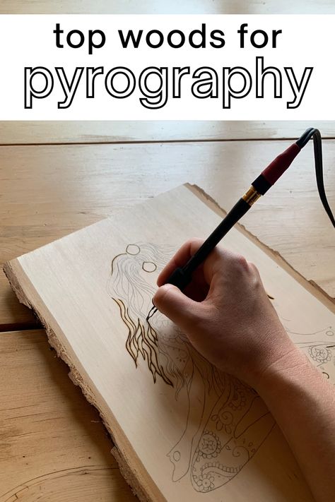 a wood plank with someone holding a wood burning tool and making pyrography techniques and designs into the wood slice. Beginner Wood Burning Projects, Pyrography Tips, Wood Burned Gifts, Beginner Wood Burning, Pyrography Designs, Wood Burning Tips, Wood Burning Techniques, Simple Wood Carving, Pyrography Patterns