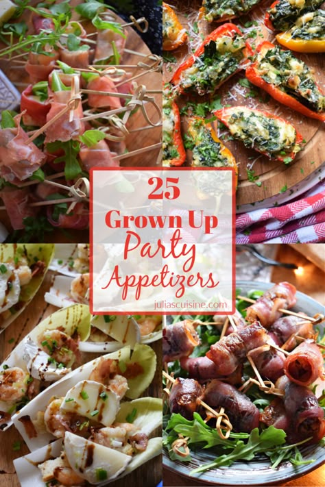 Look no further for all your entertaining needs with these 25 + Grown Up Party Appetizers. From quick and easy to baked appetizers, Bday Party Appetizers, Easy Appetizers For Dinner Party, Best Dinner Party Appetizers, Appetizer Recipes Elegant, Non Dip Appetizers, App Party Ideas, Appetizers Outdoor Party, Fancy Appetizers For Two, Easy Appetizers For Large Groups