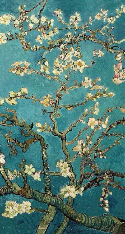 Van Gogh Wallpaper, Van Gogh Almond Blossom, Almond Tree, Arte Van Gogh, Fine Art Painting Oil, Almond Blossom, Art Van, Van Gogh Paintings, Van Gogh Art