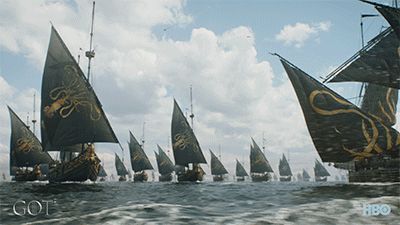 Greyjoy Aesthetic, The Iron Islands, Iron Islands, Asoiaf Aesthetic, House Greyjoy, Good Tv Shows, Theon Greyjoy, Fleet Of Ships, Sail Ships