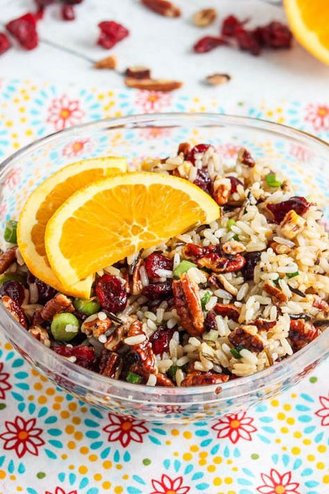 Brown Rice Citrus Salad Brown Rice Salad Recipes Cold, Wild Rice Salad Recipe, Salads For Picnics, Orange Salad Recipes, Rice Salads, Quinoa Salads, Brown Rice Salad, Rice Salad Recipes, Wild Rice Salad