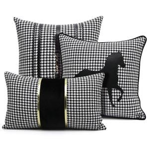 The Opal Interior Company – The Opal Interior Company Black And White Cushions, Horse Pillow, Crochet Cushion Cover, Cushion Cover Designs, Material Bed, Crochet Cushions, Printed Cushion Covers, White Houndstooth, Printed Cushions