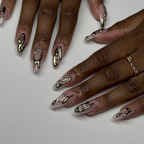 The 3D lines w/ chrome is always gonna be a vibe ✨ Top coat & acrylic: @beautybyjrdyn - 🍂NOVEMBER BOOKINGS ARE OPEN🍂 - CONTACT VIA # IN PROFILE FOR ASSISTANCE - #queenslocs #queensbarber #nynailtech #nycnailtech #nycnailsalon #nycnailart #queenshairstylist #queensmua #newarkhairstylist #newarknails #queensnailtech #queenslashtech #nyclashtech #rosedalenails #rosedalelashes #rosedalelashtech #bxmua #nycmua #bknailtech #bkhairstylist #bronxnailtech #bronxnails #nycfrontal #portlandoregonlife ... Chrome 3d Nails, 3d Chrome Nails, Halloween Themed Nails, October Dump, Ny Nails, 3d Chrome, Oregon Life, Themed Nails, Chrome Nails