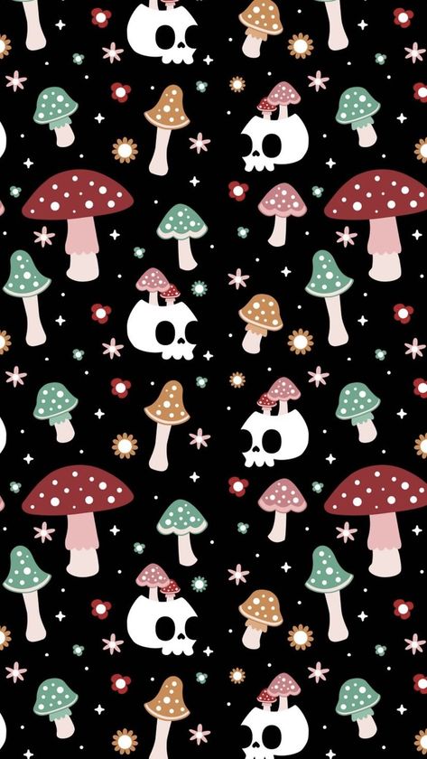 Mushroom Wallpapers, Facts About Halloween, Mushroom Wallpaper, Halloween Facts, Goth Wallpaper, Cute Fall Wallpaper, Witchy Wallpaper, Whatsapp Wallpaper, Halloween Wallpaper Iphone