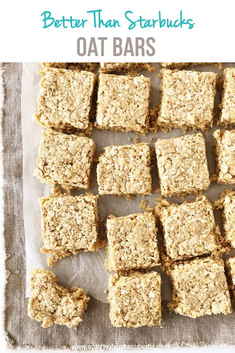 It's true, these oat bars are Even Better Than Starbucks Oat Bars!  Made with simple ingredients you can have a batch ready to enjoy in less than 30 minutes! Starbucks Oat Bars, Boho Patio Decor, Oat Bar Recipes, Milk Chocolate Chip Cookies, Boho Patio, Pretty Life, Oat Cakes, Oat Bars, Oatmeal Bars