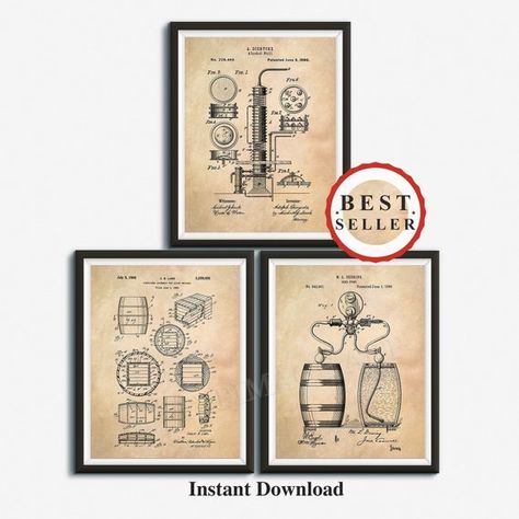 Alcohol Still, Bourbon Room, Summer Preschool Crafts, Bourbon Bar, Speak Easy, Beer Barrel, Beer Prints, Whiskey Gifts, Art Bar