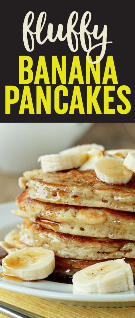 Fluffy Banana Pancakes Dairy Free Pancake Recipe, Fluffy Banana Pancakes, Dairy Free Pancakes, Banana Pancakes Recipe, Pancake Recipes, Savory Cakes, Pancake Day, Banana Pancakes, Savoury Cake