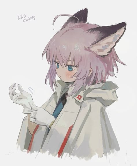 Drawing Poses Reference, Arknights Lappland, Expression References, How To Draw Ears, Canine Drawing, Fox Drawing, Fox Ears, Anime Military, Fox Girl