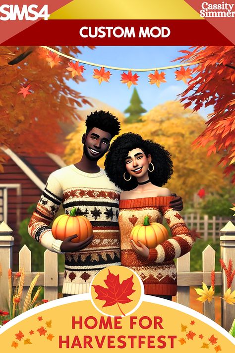 Sims 4 Home for Harvestfest mod Sims 4 Cc Seasons Add Ons, Sims 4 Cc Thanksgiving Decor, Sims 4 Gnomes, Sims 4 Cc Aspirations, Sims 4 Thanksgiving Cc, Sims 4 Gameplay Mods, Sims 4 Royal Poses, Sims 4 Halloween Cc, Royal Poses