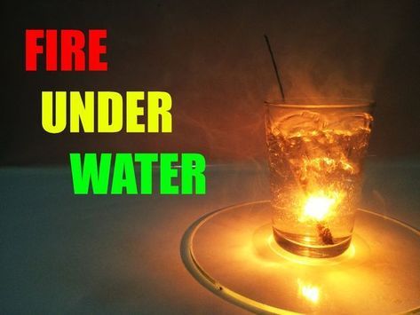 DIY How To Make Fire Under Water !! Making Fire Under Water Seems To Be Impossible But With Sparklers Its No Longer Impossible . It Sounds Crazy But Its True You Can Make Fire Under Water At Home . Try It , Its A Very Cool Experiment. Great for decorations, expirements with kids and more! #diy #decorations #kids Diy Kids Decor, Water Experiments, Fire Kids, Cool Experiments, Science Crafts, Science Party, Kid Experiments, How To Make Fire, Science Projects For Kids