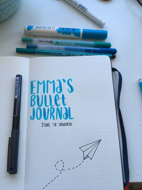 bullet journal first page blue paper airplane!!! English Journal Aesthetic, 1 Page Of Diary, What Should I Write On First Page Of My Diary, Notes First Page Ideas, Note Book First Page Ideas, Diary First Page Ideas Creative, My Diary Ideas First Page Aesthetic, Journal Ideas First Page Notebooks, Aesthetic First Page Of Notebook