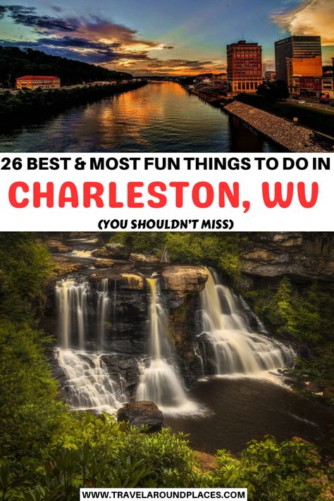 26 Best & Most Fun Things to do in Charleston West Virginia | top things to do in Charleston | unique things to do in Charleston | outdoor things to do in Charleston | amazing things to do in Charleston | places to visit in Charleston | things to see in Charleston | #thingstodo #bucketlist #roadtrip #hiking #charleston #usatravel West Virginia Charleston, Charleston Wv Things To Do, Charleston West Virginia Things To Do In, Things To Do In West Virginia, Moundsville Penitentiary, Charles Town West Virginia, West Virginia Waterfalls, Roadtrip Ideas, West Va