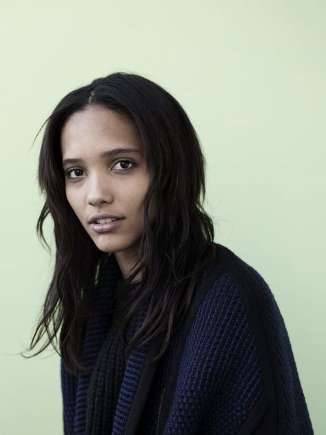 The Model from Martinique: Cora Emmanuel - Page - Interview Magazine (2012) Slim Neck, Girl Goals, Curly Wavy Hair, Victoria's Secret Models, Interview Magazine, Model Behavior, Long Eyelashes, Human Faces, Thick Eyebrows