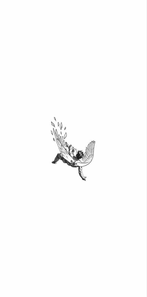 Icarus Small Tattoo, Mens Small Forearm Tattoos Ideas, Creek Mythology Tattoo, Pray For Us Icarus, Male Line Tattoo, Female Icarus Tattoo, Minimalist Icarus Tattoo, Small Fine Line Tattoo Men, Icarus Fine Line Tattoo