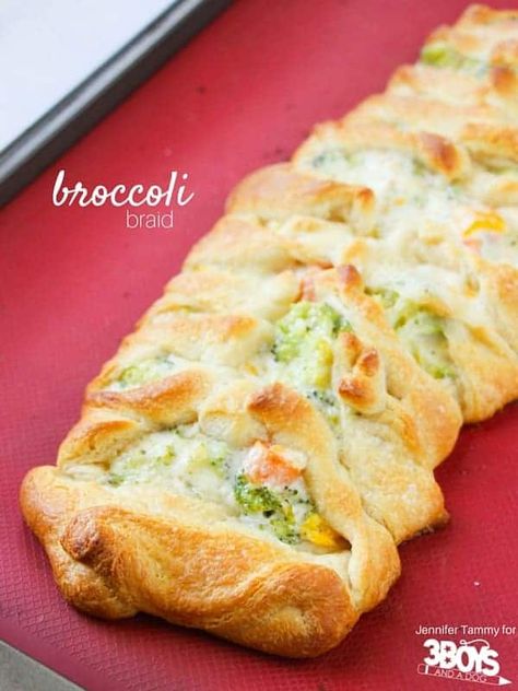 Broccoli Braid, Healthy Broccoli Recipes, Broccoli Recipes Healthy, Easy Veggie Side Dish, Veggie Side Dish, Delicious Family Dinners, Healthy Broccoli, Easy Broccoli, Pillsbury Recipes