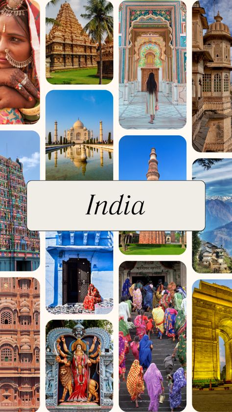 "Experience the awe-inspiring beauty and rich history of India's landmarks. From the iconic Taj Mahal to the stunning temples of Hampi, each site offers a glimpse into the country's vibrant culture and heritage. Explore and be amazed!" India Places To Travel, India Itinerary, Travel India Beautiful Places, India Vacation, Travel To India, Travel In India, Places To Visit In India, India Travel Guide, World Most Beautiful Place