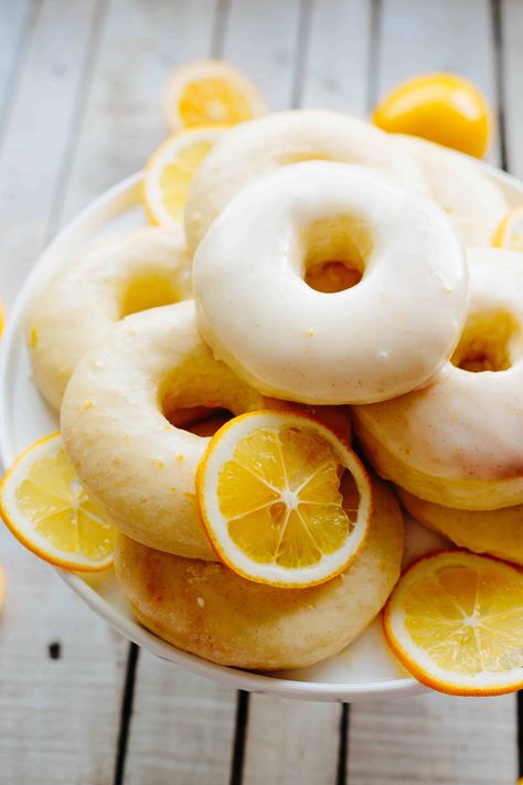 Meyer Lemon Baked Doughnuts | Coley Cooks Desserts Lemon, Meyer Lemon Recipes, Cookies Recipes Easy, Donuts Cake, Recipes With Yeast, Baked Donut, Yellow Food, Lemon Cookies Recipes, Baked Donut Recipes