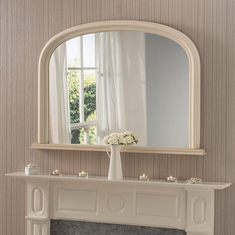 Mantle Mirror, Overmantle Mirror, Mirror Crafts, Mantle Piece, Humble Beginnings, Light And Space, Large Mirror, New Wall, Grey And Gold