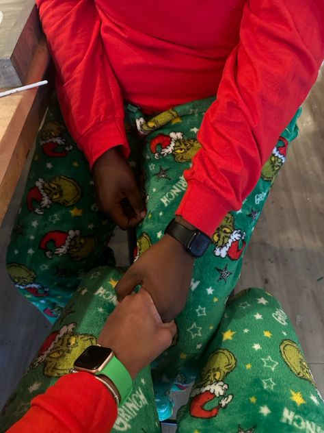 matching pjs, couple goals, lgbtq, black couples, cute couples, relationships goals Black Couple Pjs Matching, Christmas Pics Couples, Bf And Gf Christmas Pjs, Matching Pjs For Couples Black People, Couples Matching Pjs Christmas, Couple Pjs Matching Aesthetic, Holiday Couple Pictures Christmas Time, Bf And Gf Matching Christmas Pjs, Matching Pjs For Couples Pictures