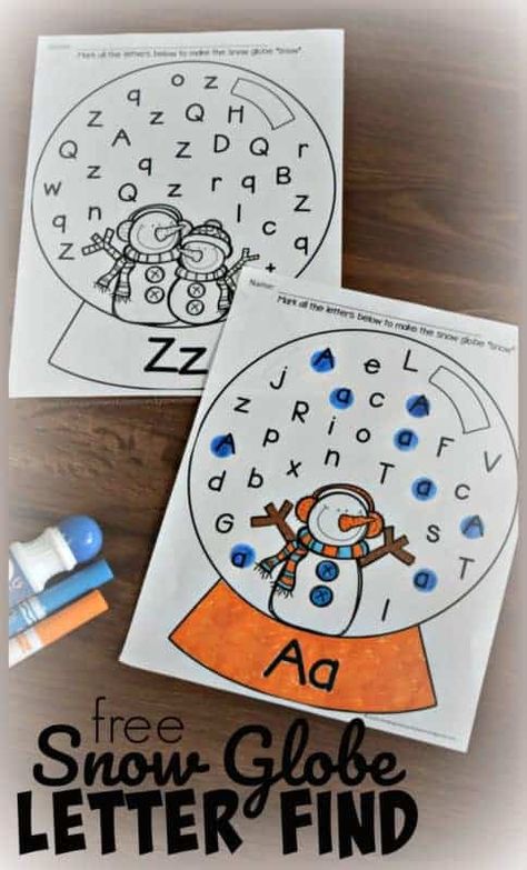 Parenting Worksheets, January Preschool, Winter Worksheets, Winter Science Experiments, Free Printable Alphabet Worksheets, Printable Alphabet Worksheets, Snowmen Activities, Winter Science, Kindergarten Colors