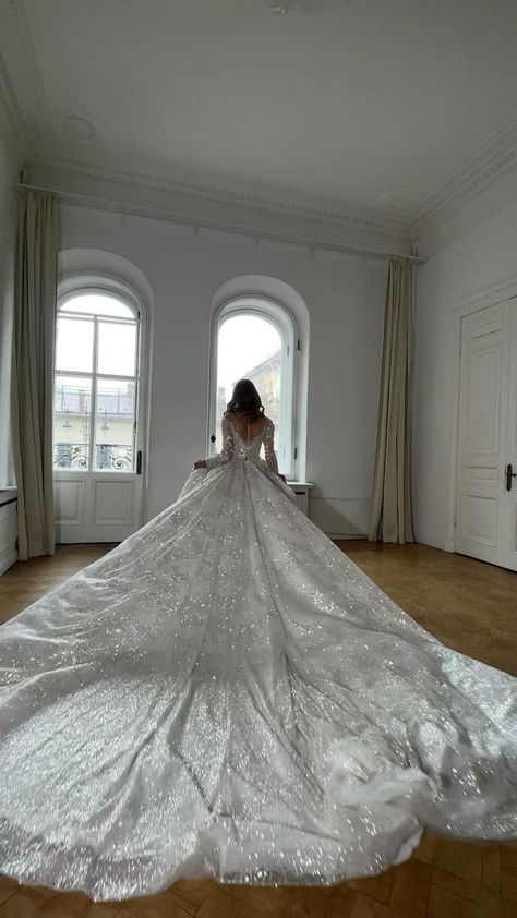 Wedding Dresses Fancy, Huge Wedding, Extravagant Wedding Dresses, Big Wedding Dresses, Sparkly Wedding Dress, Wedding Dresses Cinderella, Extravagant Wedding, Dresses Fancy, Cinderella Wedding