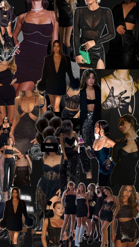 Glitz And Glam, Collage, Black