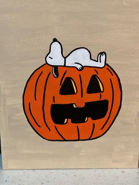 Beginner Halloween canvas painting Easy Painting Ideas On Canvas For Beginners Halloween, October Paintings Easy, Autumn Paintings On Canvas Easy, Beginner Halloween Painting, Snoopy Halloween Painting, Simple Fall Paintings For Beginners, Halloween Things To Paint, Easy Painting Ideas On Canvas Halloween, Petroglyph Ideas